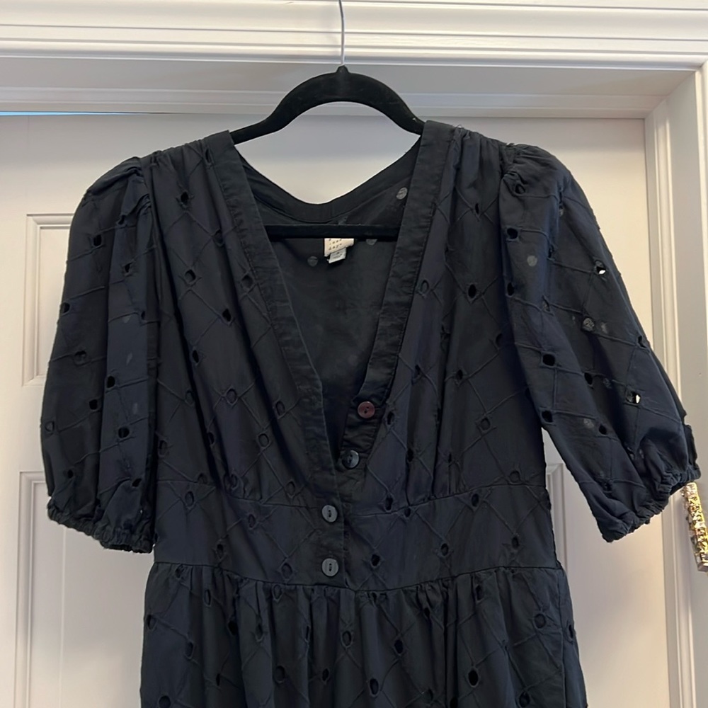 Target a new day black eyelet midi dress